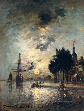 Johan Barthold Jongkind Clair De Lune Seestück Ölgemälde